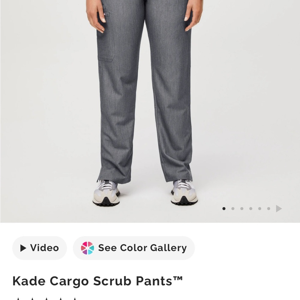 Figs Kade Cargo scrub pants in graphite size M